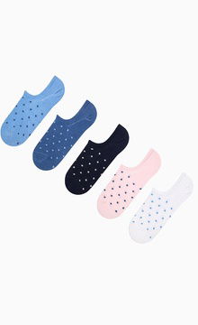 Blue Dots 5li Sneaker Socks