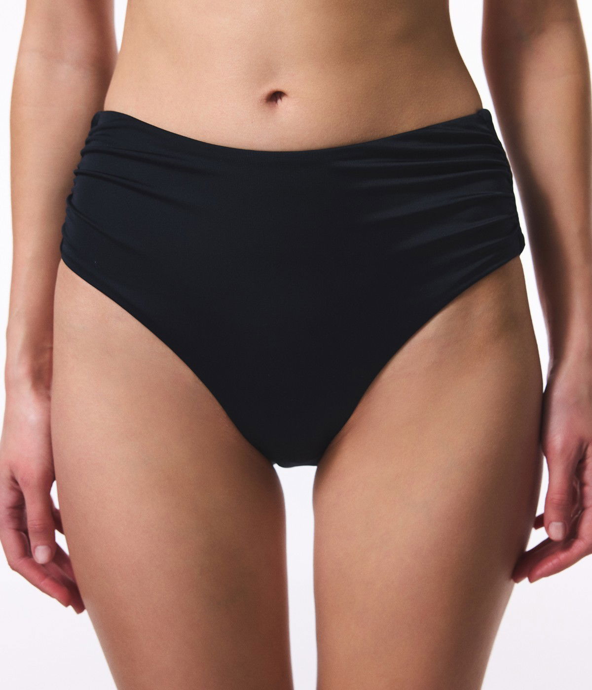 High Shirred Bikini Bottom